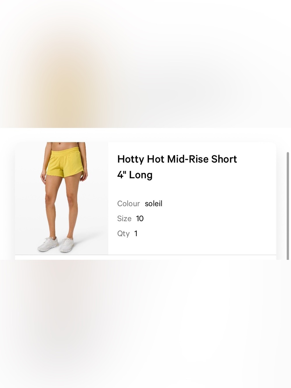 lululemon athletica Hotty Hot Mid-Rise Shorts - Soleil Yellow
